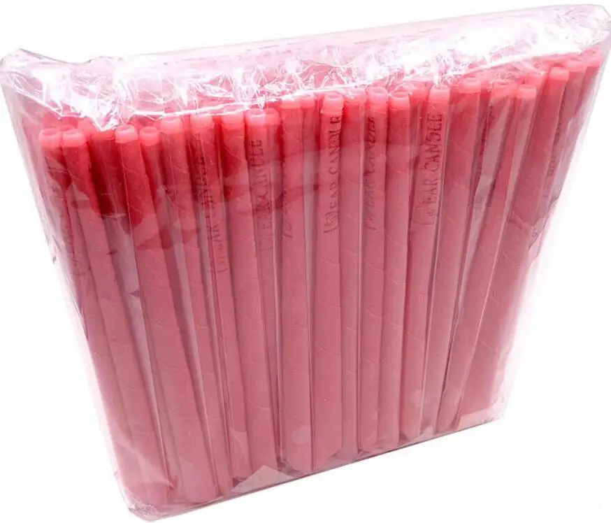 100 pcs Red 100 шт./лот, очиститель для ушей, свечи для удаления ушной серы, ароматические свечи для лечения ушей, инструмент для ухода за здоровьем, рог, пчелиный воск D30 - Цвет: 100 pcs Red