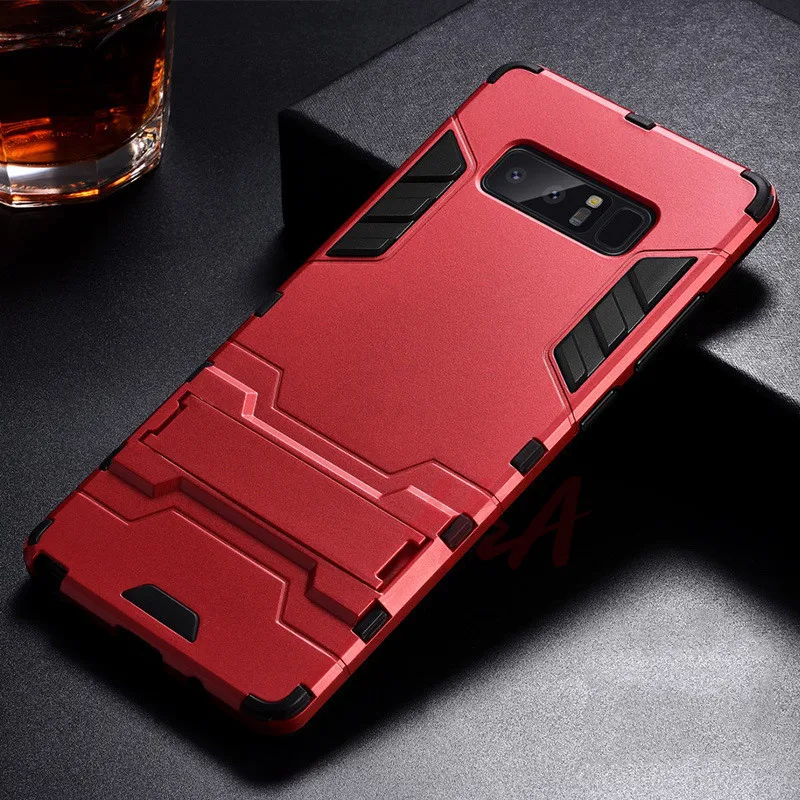 H& A держатель Стенд чехол для телефона для samsung Galaxy S10E S10 Plus защитный чехол для samsung S9 S8 Plus Note 9 8 чехол - Цвет: Красный