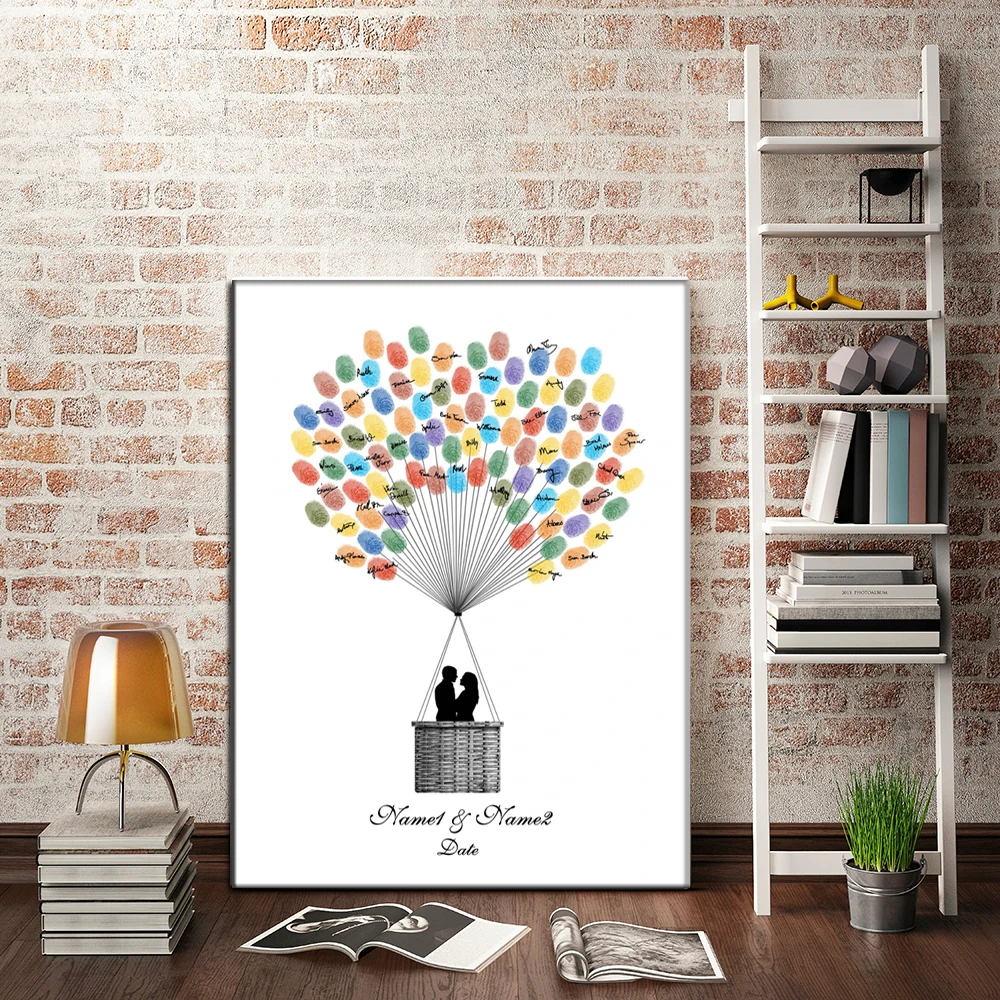 Невеста и жених бесплатно персонализированные имя Дата отпечаток пальца DIY