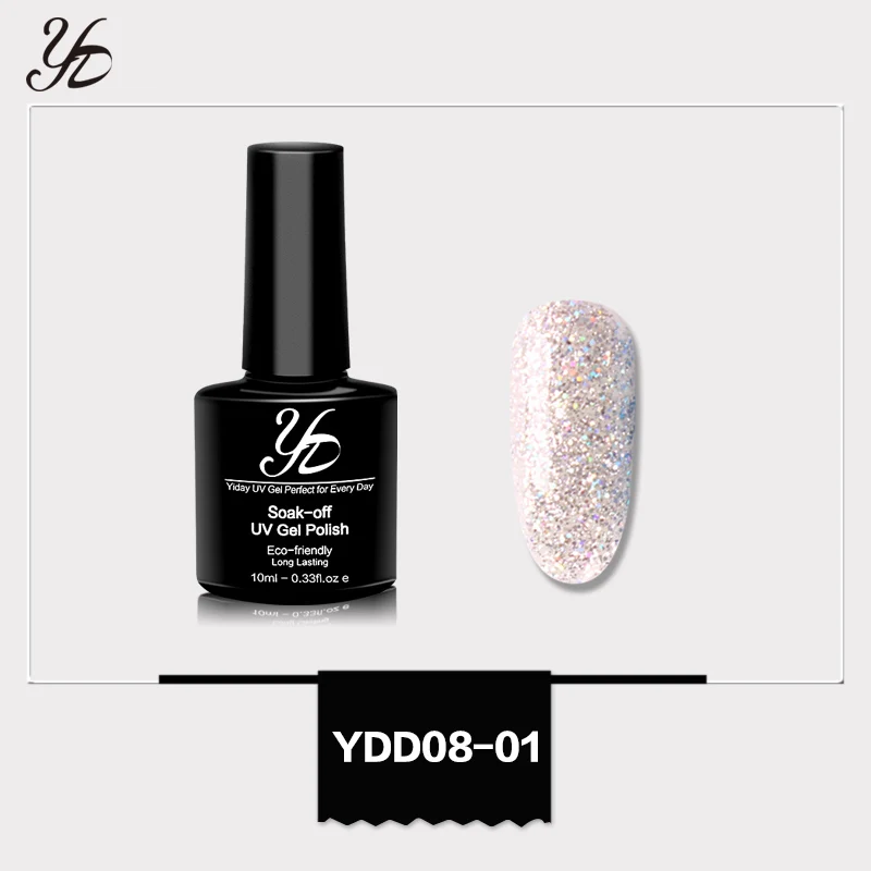 Starry color 01 Yiday Блестящий цветной Блестящий Звездный УФ-гель для ногтей Быстросохнущий лак впитывающий Полупостоянный Гибридный лак для женщин - Цвет: Starry color 01