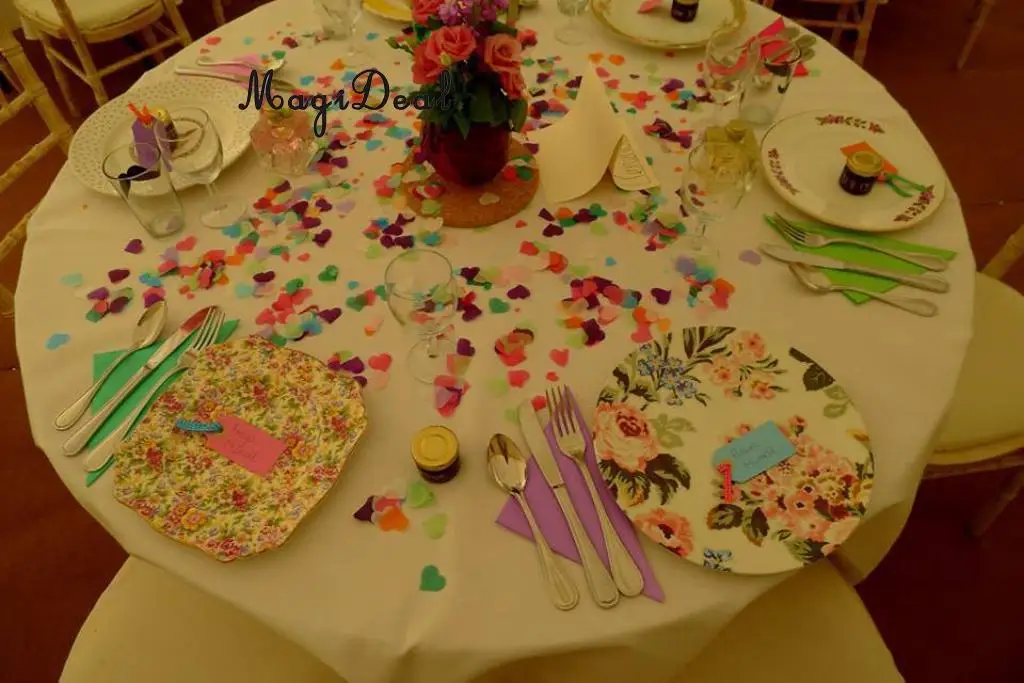 Свадебные и вечерние конфетти MagiDeal милые мини-бумажные с сердечками для свадьбы