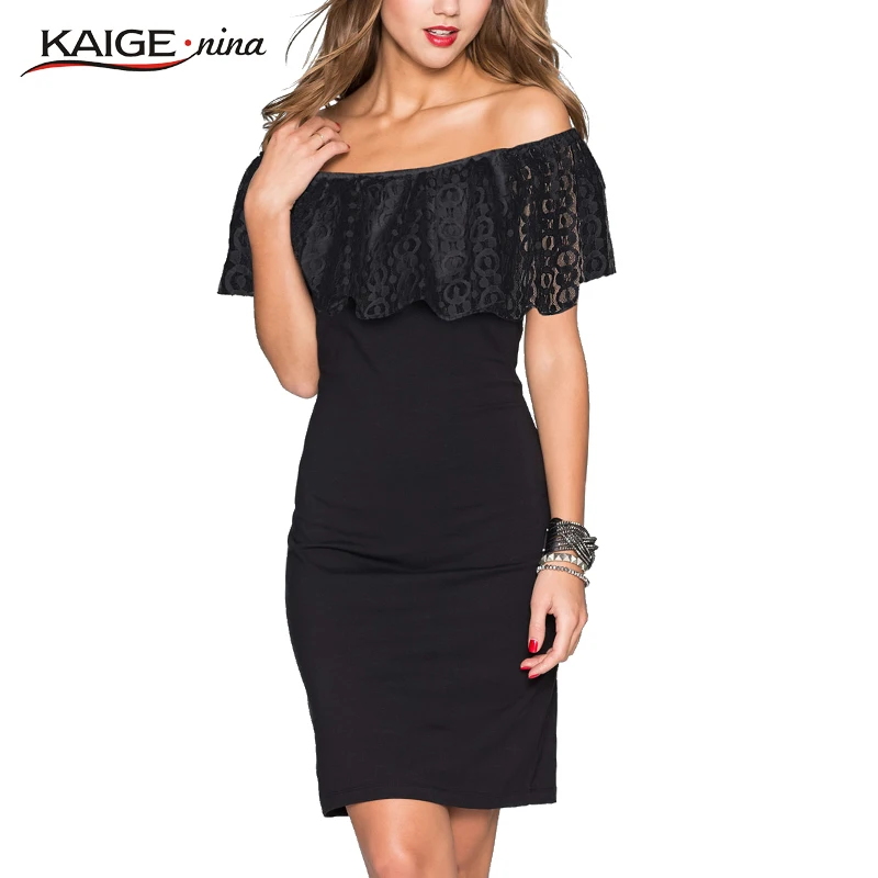 Kaige Нина Женщины Платье летние Bodycon Платья с кружевом Плюс Размер Chic Элегантный