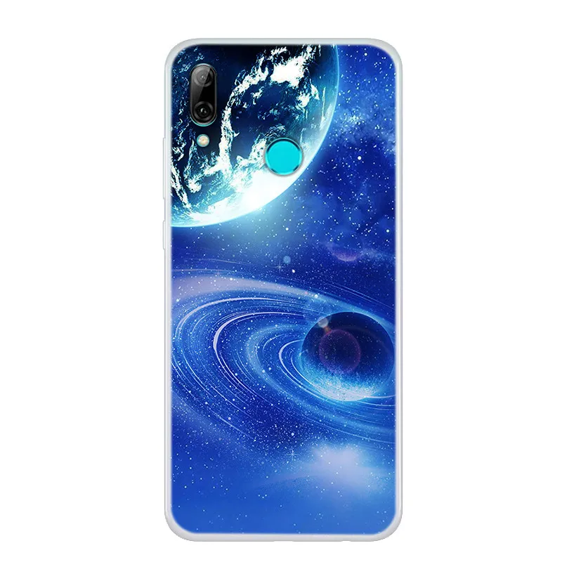 Силиконовый чехол для Huawei P Smart 2019 мягкий с художественным принтом 2020 Прозрачный