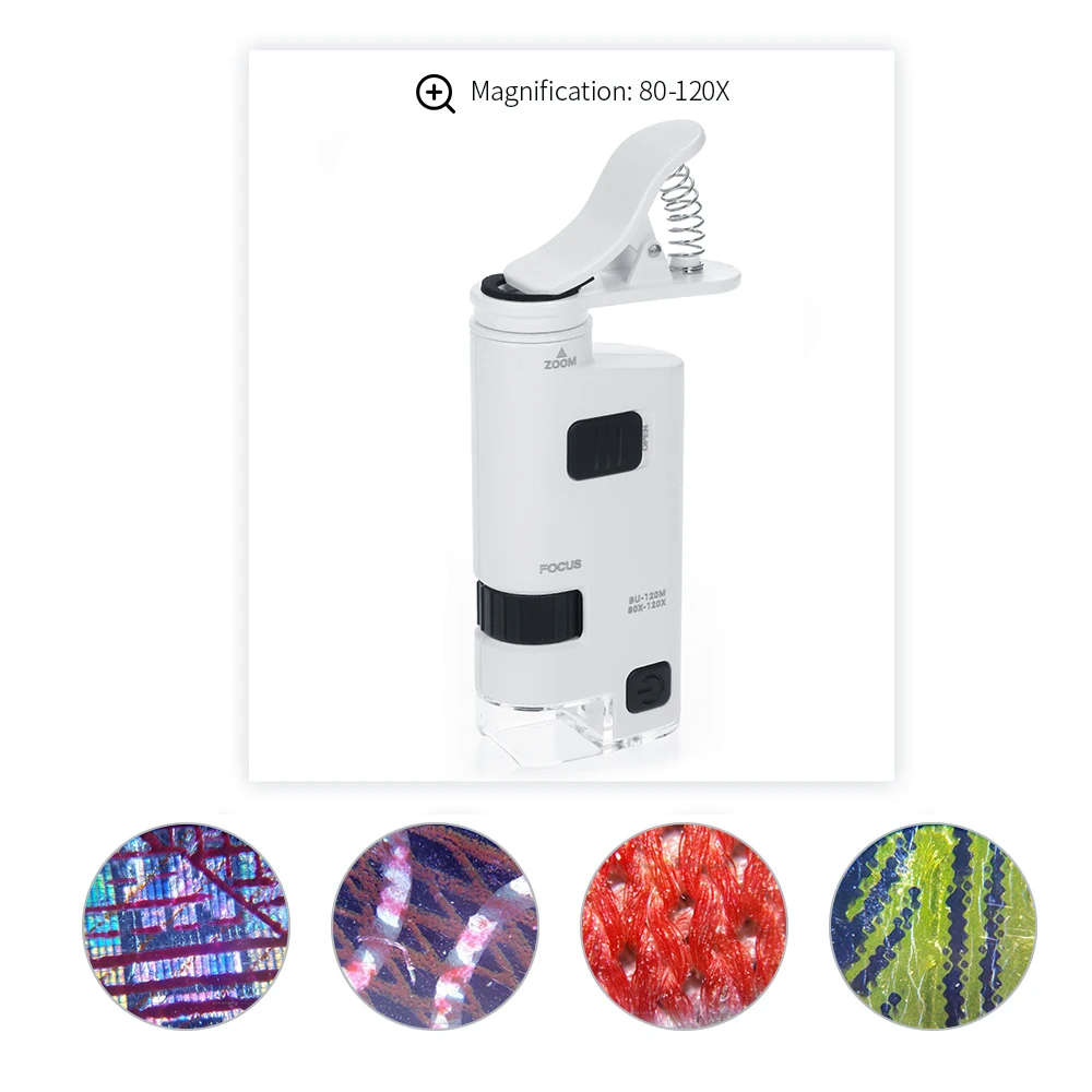 Микроскоп для мобильного телефона Универсальный мини-микроскоп с клипсой