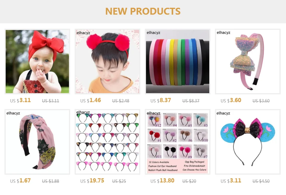 New Arrival Turban Popular 5'' Big Hair Bow Headband For Girls Headwrap Textured Fabric Elastic Kids DIY Hair Accessories