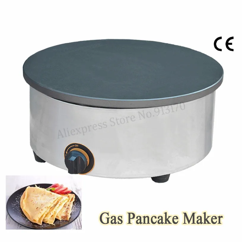 

Gas Crepe Machine Pancake Griddle Omelettes Blinis Tacos Baker Banh Xeo Jianbing Maker Nonstick Cooking Surface 15.7" Pan