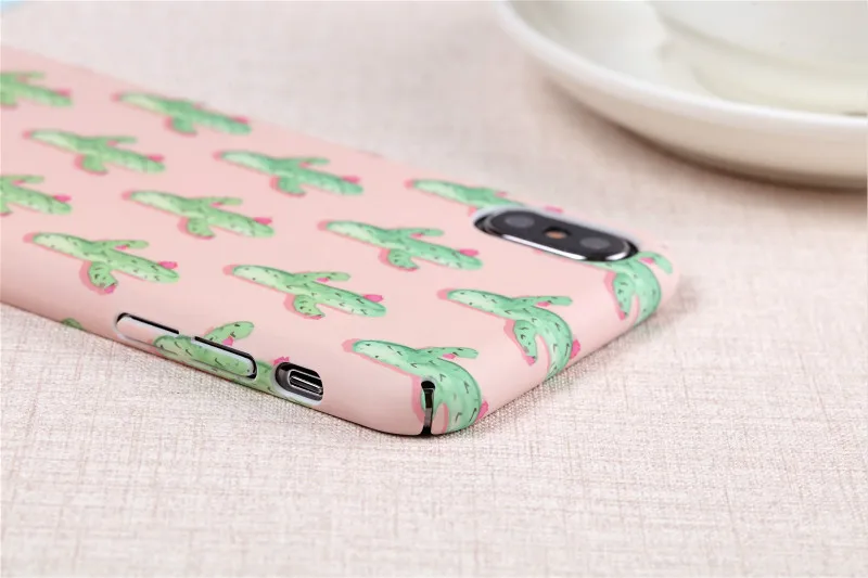 Мода милый кактус Цветочный Жесткий Пластик задняя крышка для Apple iphone 7 plus чехол