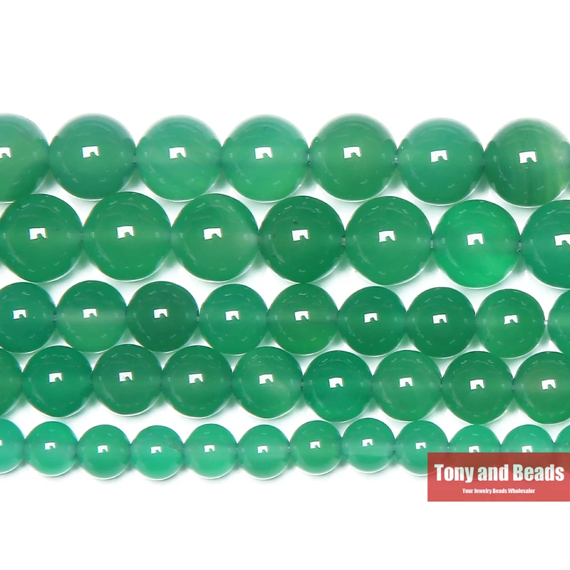 

Green Agate Round Gem Loose Strand Beads 15" Strand 6 8 10 12MM Pick Size For Jewelry Making