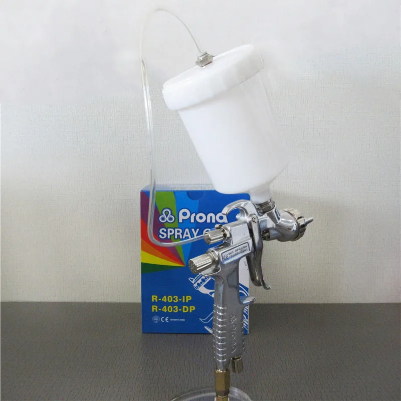 Prona R-403-IP пистолет-распылитель воздуха, гравитационная подача с пластиковым стаканом, давление воздуха в чашку для высокой интенсивности окрашивания материала, R403-IP