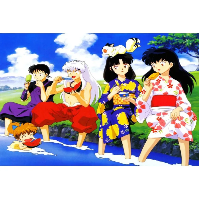 Красивый постер Inuyasha на заказ домашний декор тканевые постеры лучший подарок