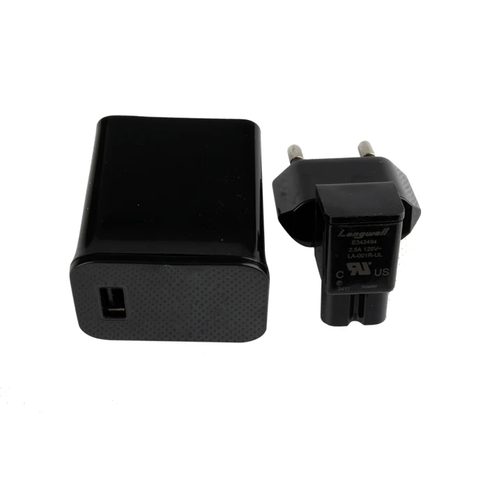 Зарядное устройство с одним USB портом и вилкой Стандарта США/ЕС кабелем для