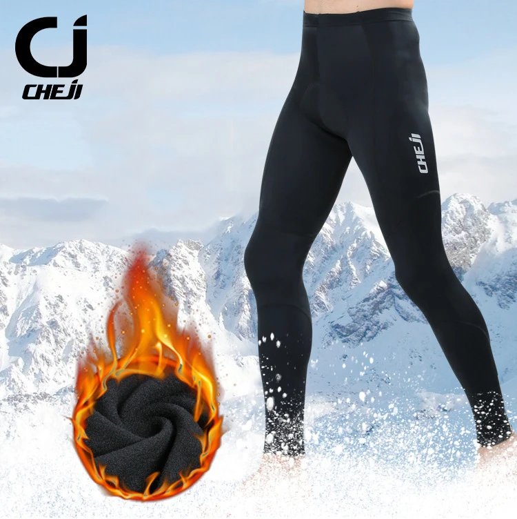 

Autumn Winter Men's Cycling Pants Fleece Thermal Windproof Breathable Elastic Riding Trousers Mountain Road Bike Pants Trousers