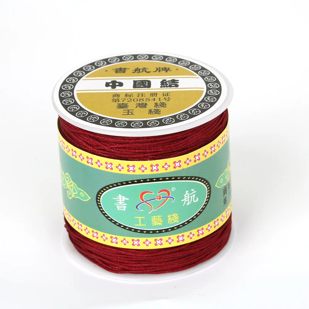 Смешанный нейлоновый атласный шнур для китайского узла шелковый макраме сделай