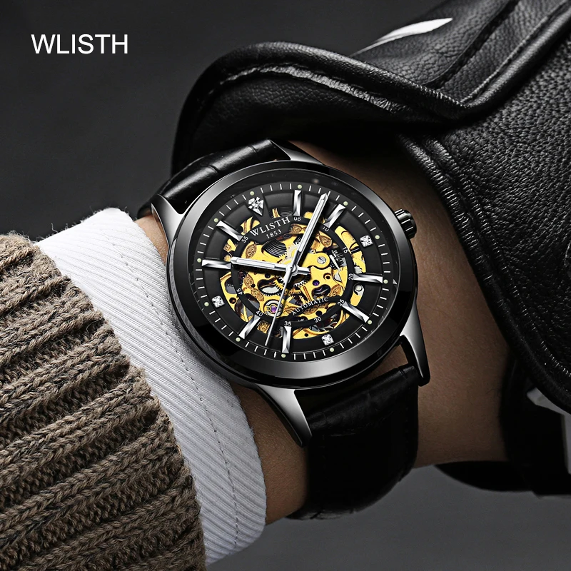 Relojes WLISTH Мужские автоматические механические Спортивные часы мужские роскошные