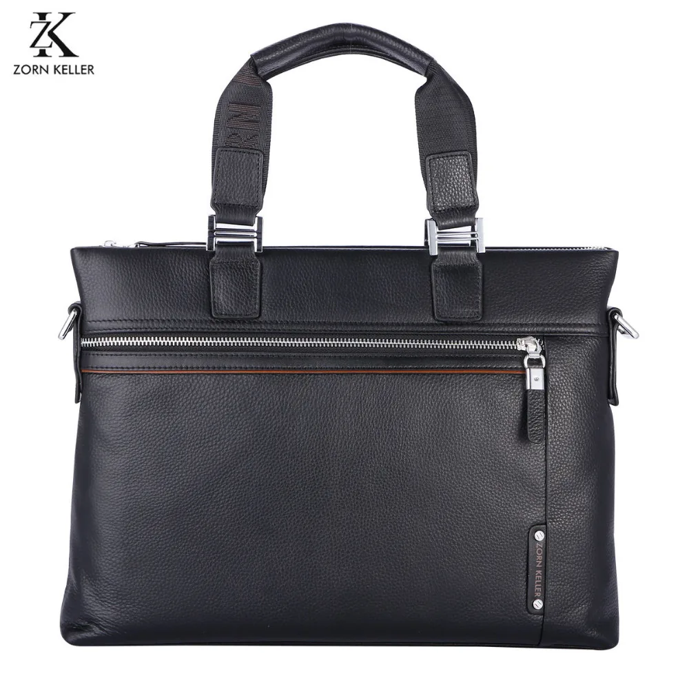 ZK Абсолютно мужские Из Натуральной Кожи Портфели Сумки Для Ноутбуков Портфель