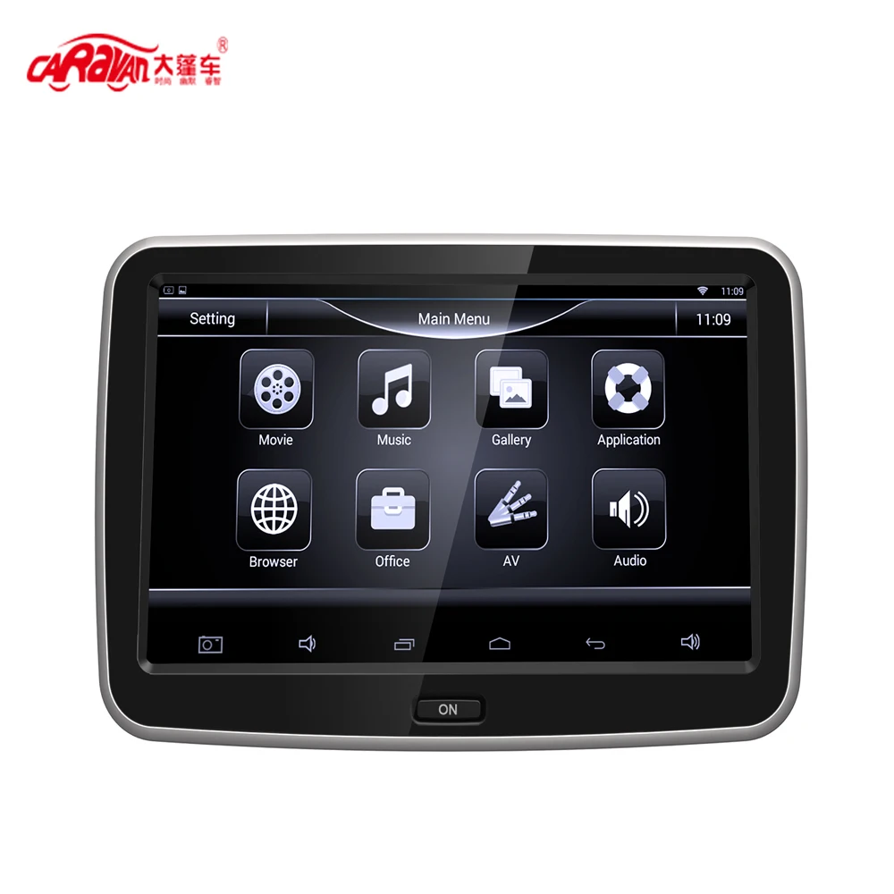 Caravan 2PCS 10.1 inch Universal Android 4.4.4 Car headrest Monitor 1024*600 Slim Capacitive HD Digital TFT Touch screen | Автомобили и