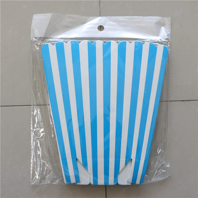 4PCS \ много счастливых День рождения светло-голубой Бумага попкорн Чашки для