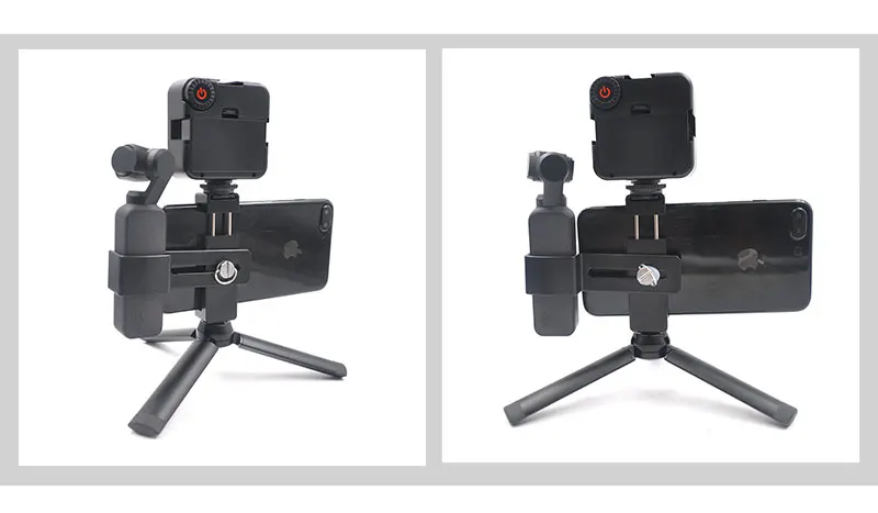STARTRC OSMO карманная Портативная подставка штатив и металлический держатель для телефона и светодиодный фонарь набор аксессуаров для DJI OSMO POCKET