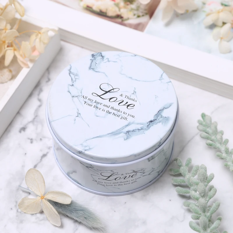 12 шт. мини металлическая жестяная коробка для мраморных конфет Подарочная