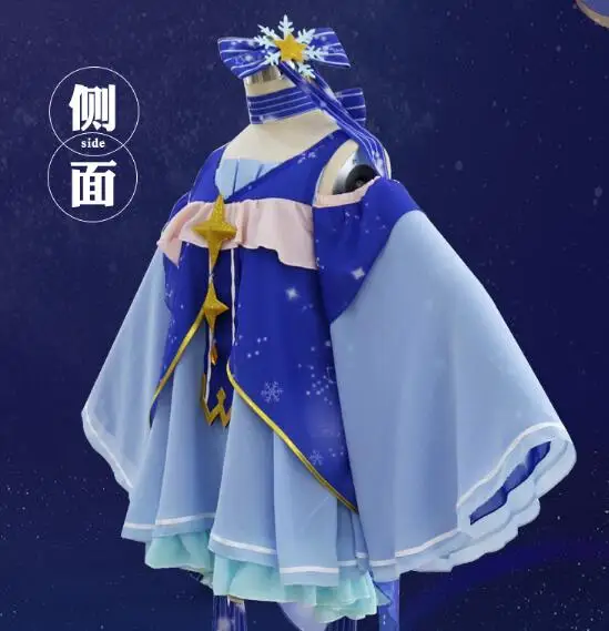 

Snow Miku Cosplay Costume Anime Dress For Girls Japanese Kawaii Style Lolita Fancy School Party Show Student Dancing Dresses