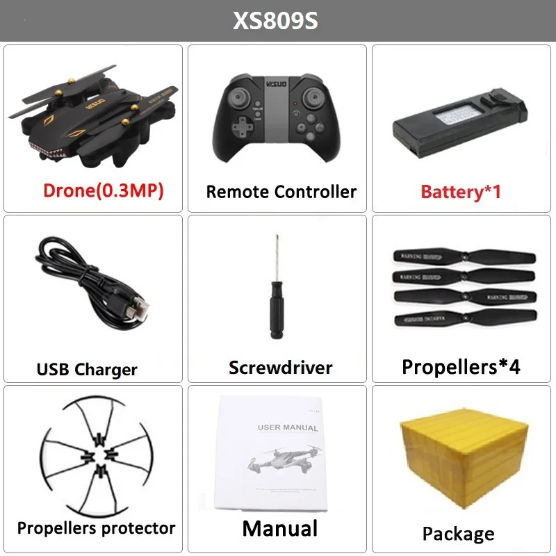 Set1 0.3MP 1B F LXUMOX VISUO XS809S Радиоуправляемый Дрон с 720P широкоугольным HD wifi FPV камерой селфи Дрон складной Радиоуправляемый квадрокоптер Дрон время боя 17 минут - Цвет: Set1 0.3MP 1B F