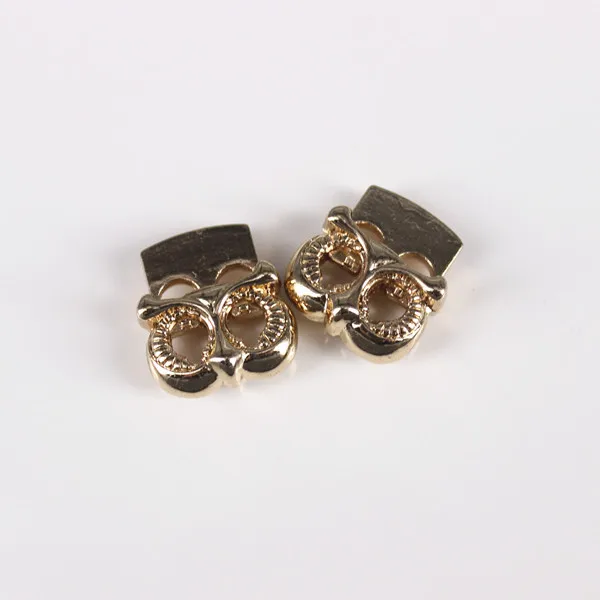 100piece Gold Tone Metal Stopper Toggle Owl Buckle Rope Clamp Cord Locks Drawstring Stops End Button with 2 holesfor Bags/NK226 | Дом и сад