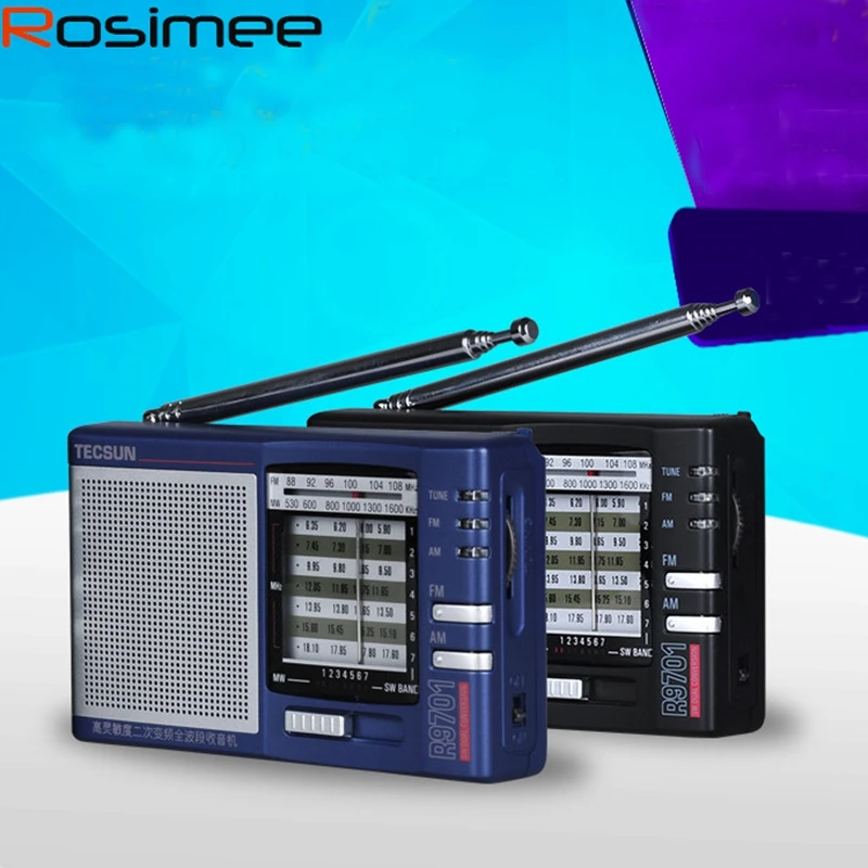 TECSUN R 9701 радио FM/MW/SW многополосные радиоприемник Dual Conversion Kit с внешней антенной Y4377A
