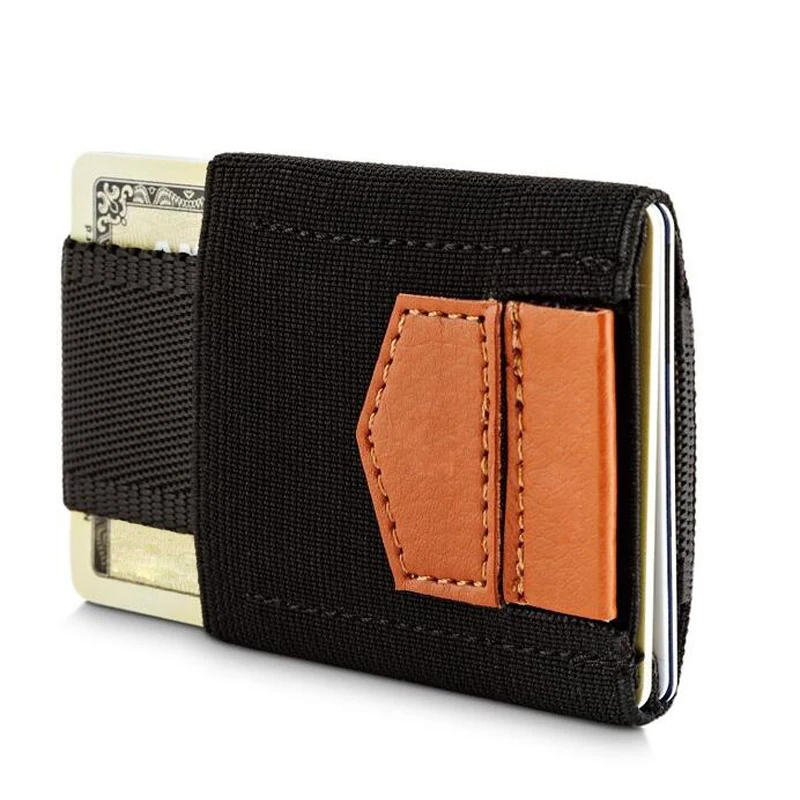 

Slim Minimalist Front Pocket Wallet For Men and Women Credit Card Holder Elastic Hold 4-15 Cards with Hidden Cash and Key Pocket