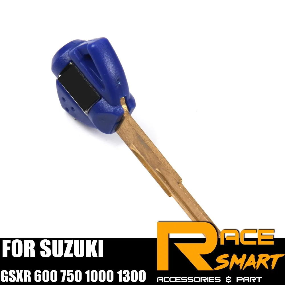 Ключ для мотоцикла незарезанный SUZUKI GSXR 600 750 1000 флэш-ключи флуоресцентный синий 43