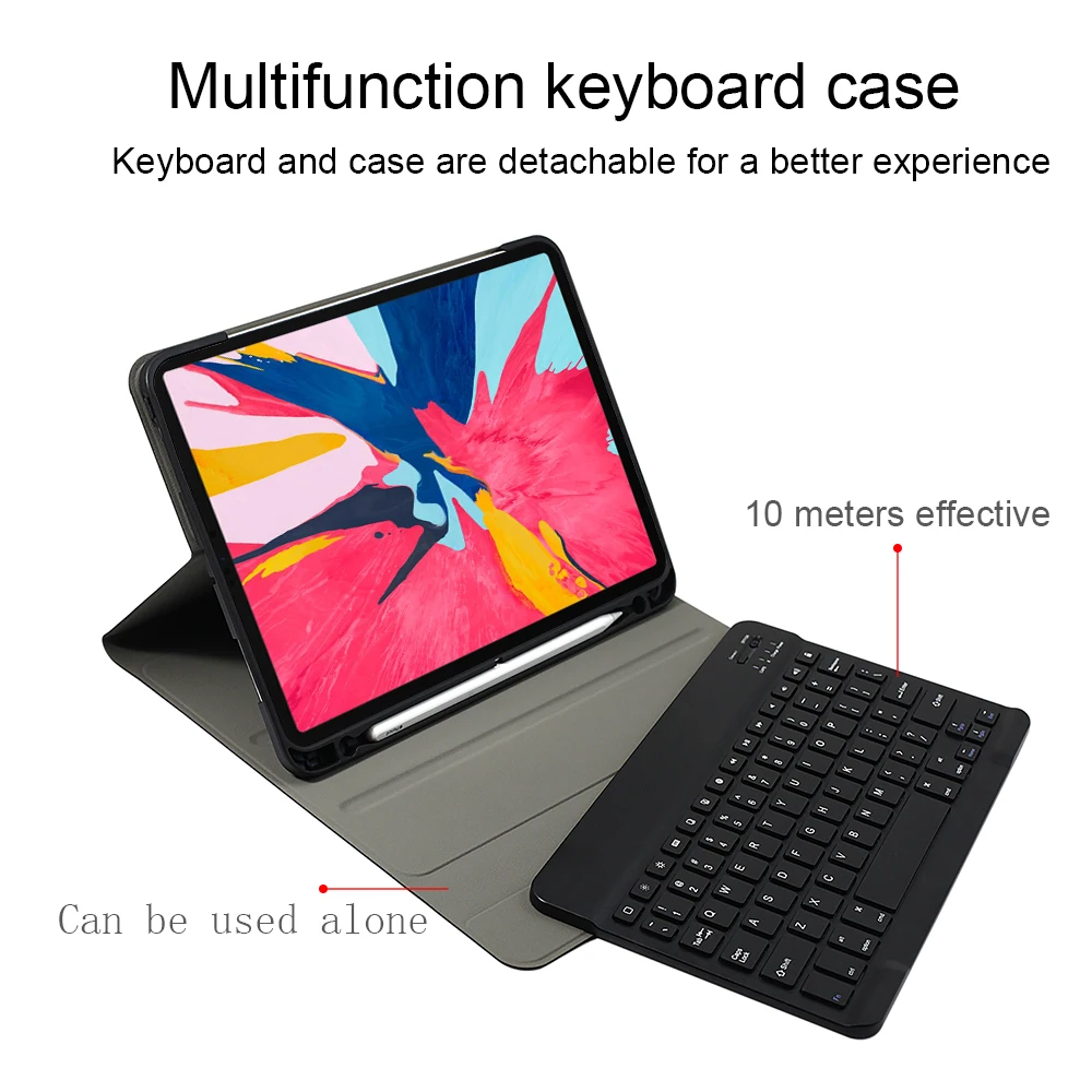 Для iPad 11/10.5/9.7 2018/Air 3 2019 чехол с клавиатурой Съемный карандаш держатель