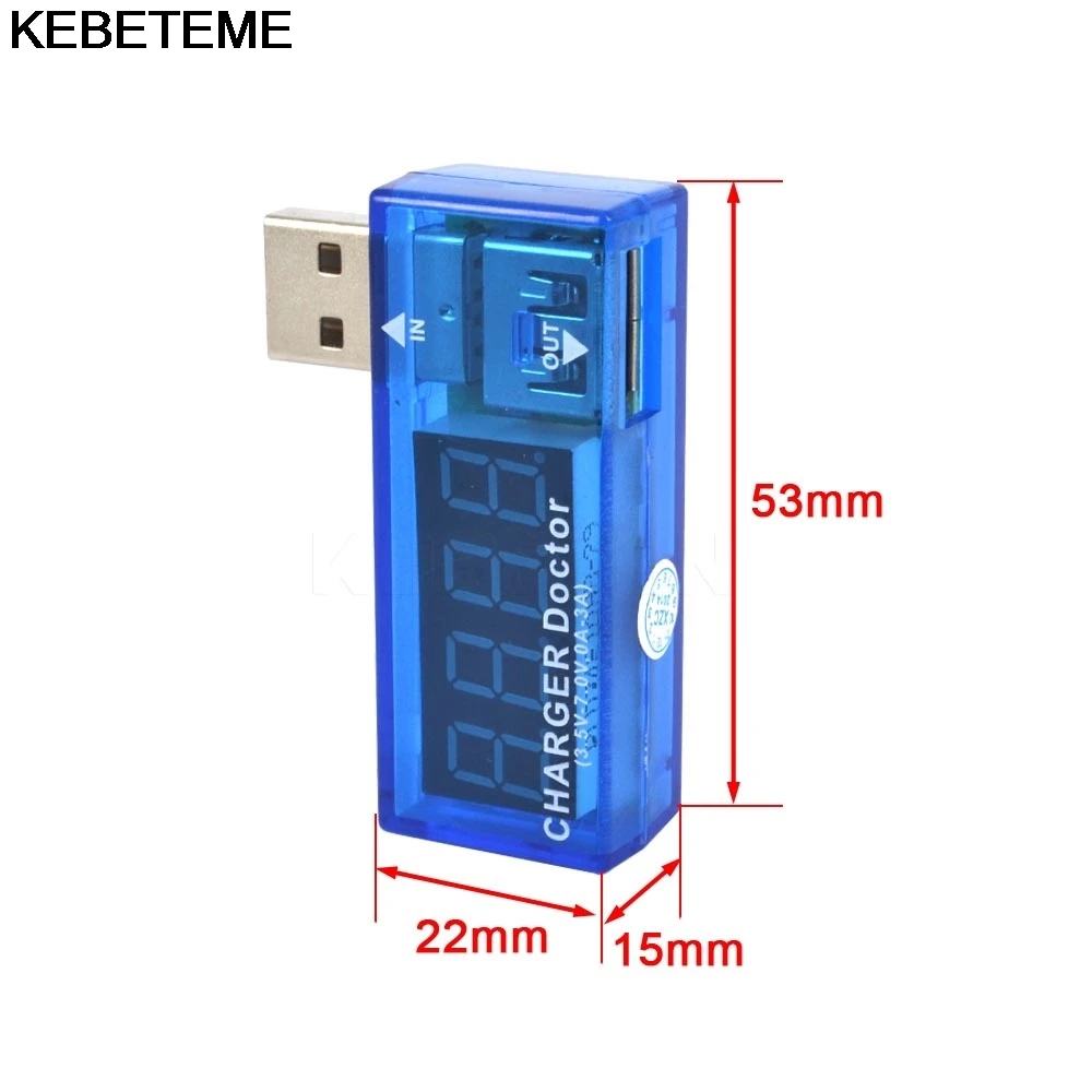 Цифровой USB вольтметр тестер мини амперметр детектор напряжения тока измеритель