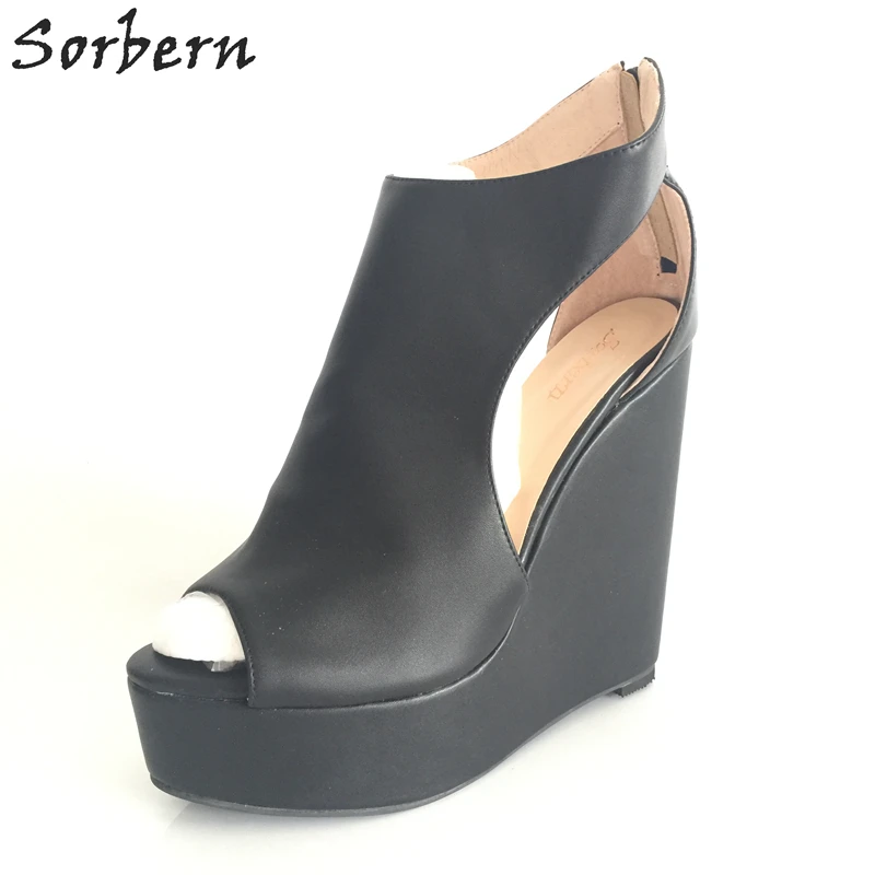 Женские босоножки на танкетке с открытым носком высоком каблуке|sandals shoes women|women