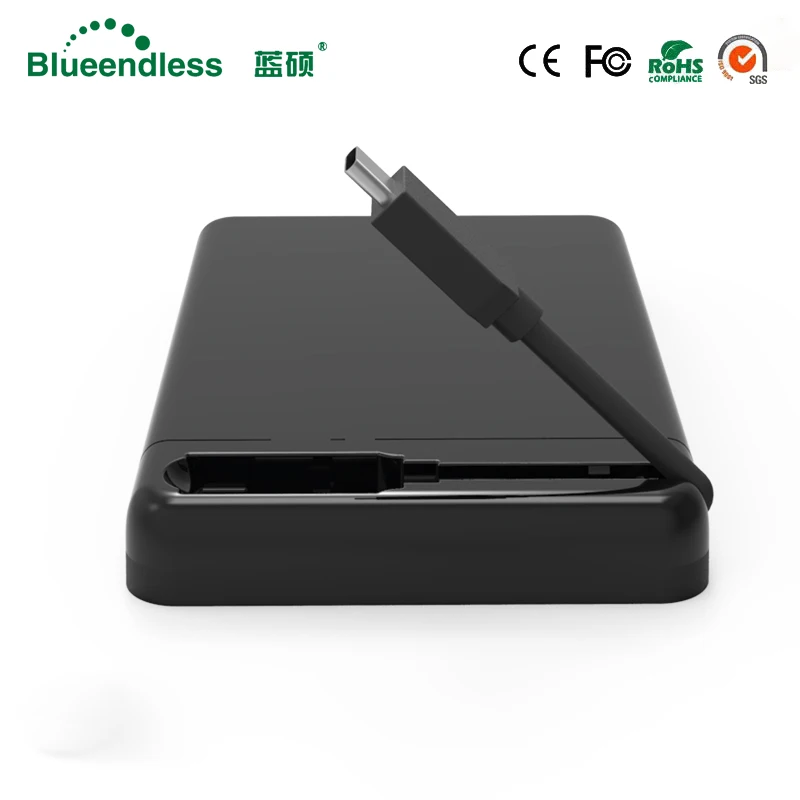 Blueendless 2 5 дюймов HDD чехол USB3.0 To SATA TYPE C внешний жесткий диск корпус 6 Гбит/с