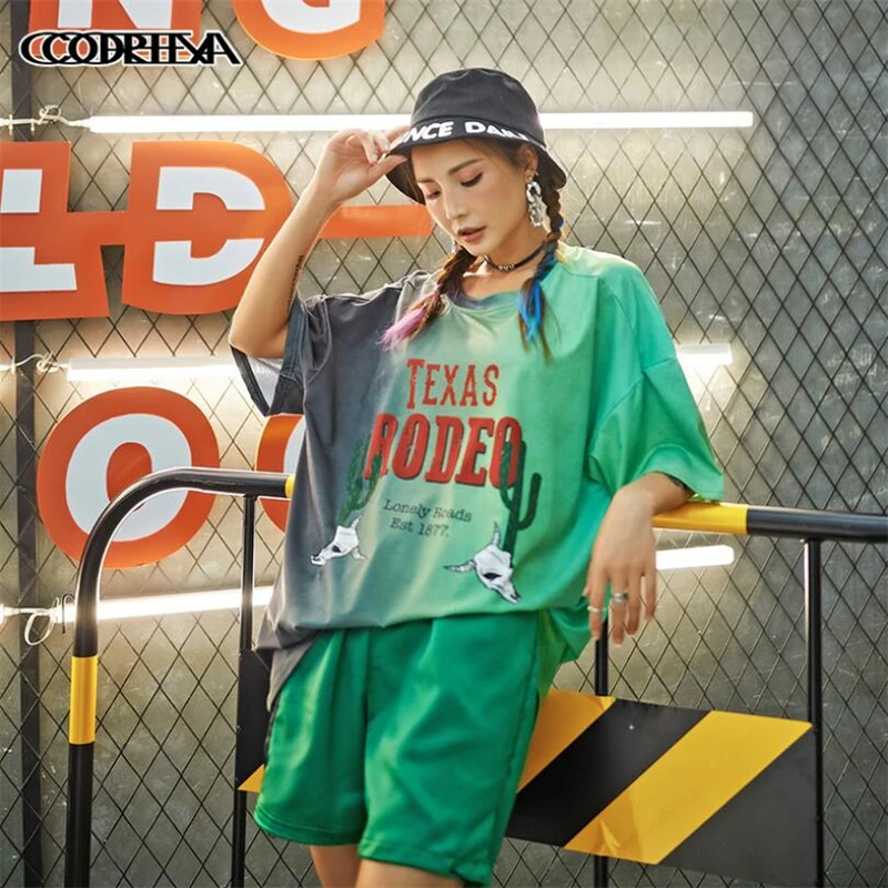 Футболка женская с коротким рукавом модный топ свободного покроя в стиле