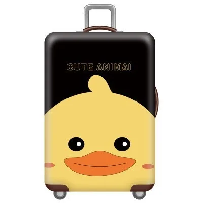 Little yellow duck Квадратный дорожный багажный чехол, защитные аксессуары, дорожный Багаж, пылезащитный чехол для 18-30 дюймов, сумка для костюма, чехол, чехол на колесиках - Цвет: Little yellow duck