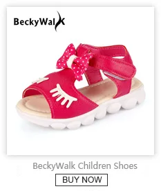 BeckyWalk/модные сандалии для девочек; летние туфли с бантиком для принцессы; детские сандалии с открытым носком; обувь для девочек; Студенческая обувь; CSH669