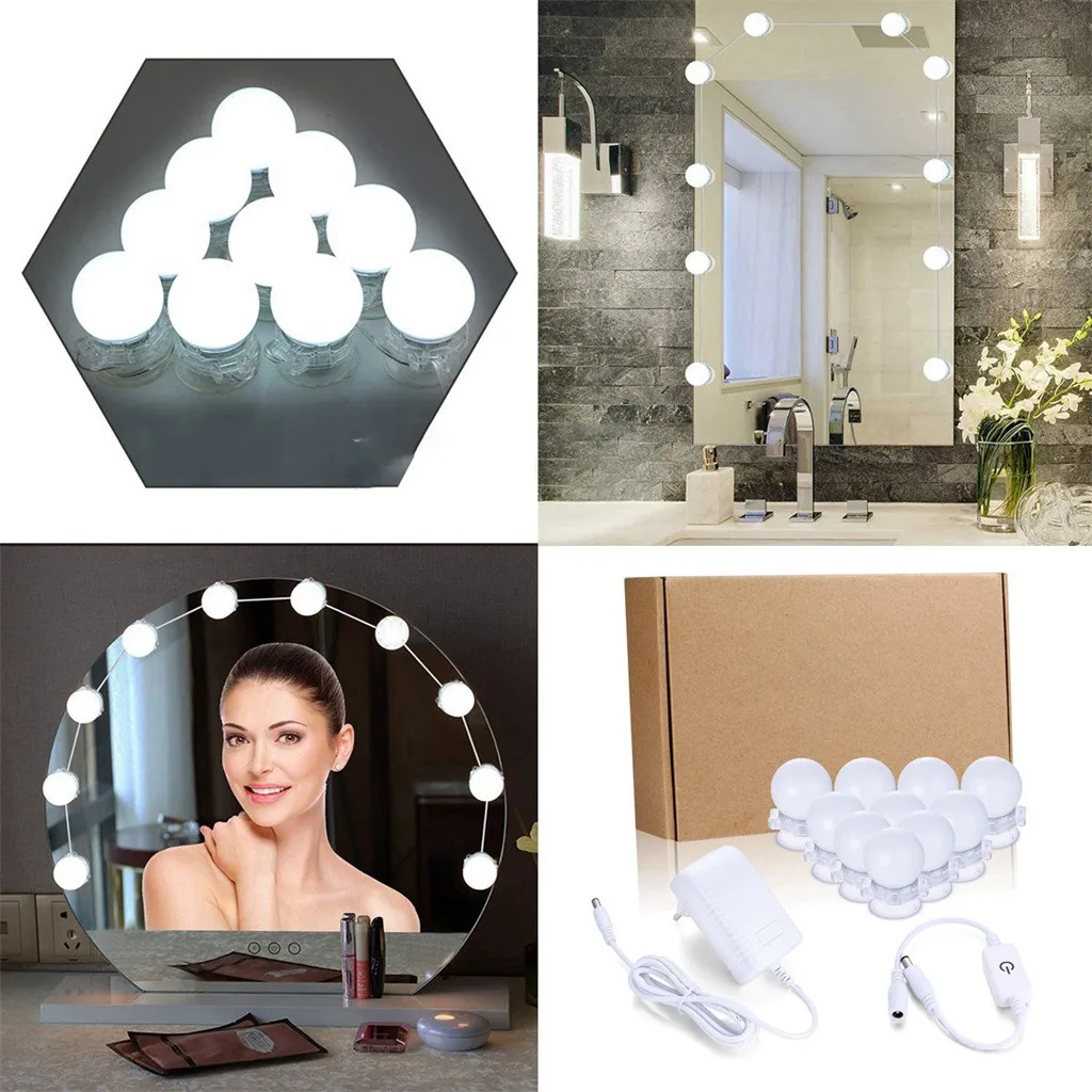 Голливудский стиль светодиодные зеркальные светильники набор струн с лампочки