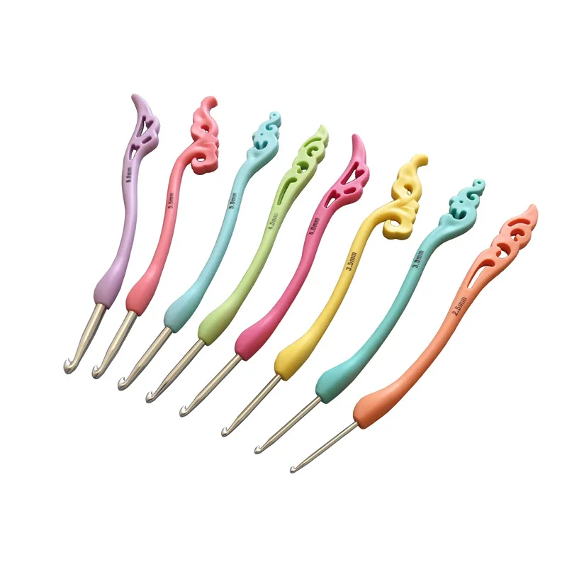 8 размеров/набор Алюминиевые крючки для вязания|crochet hooks knitting needles|knitting needlessoft crochet |