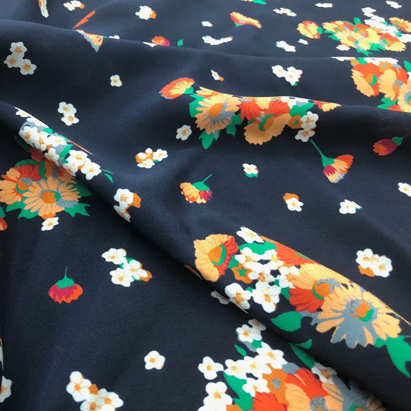 Новинка 2019 ткань из натурального шелка с цифровой печатью шелковая