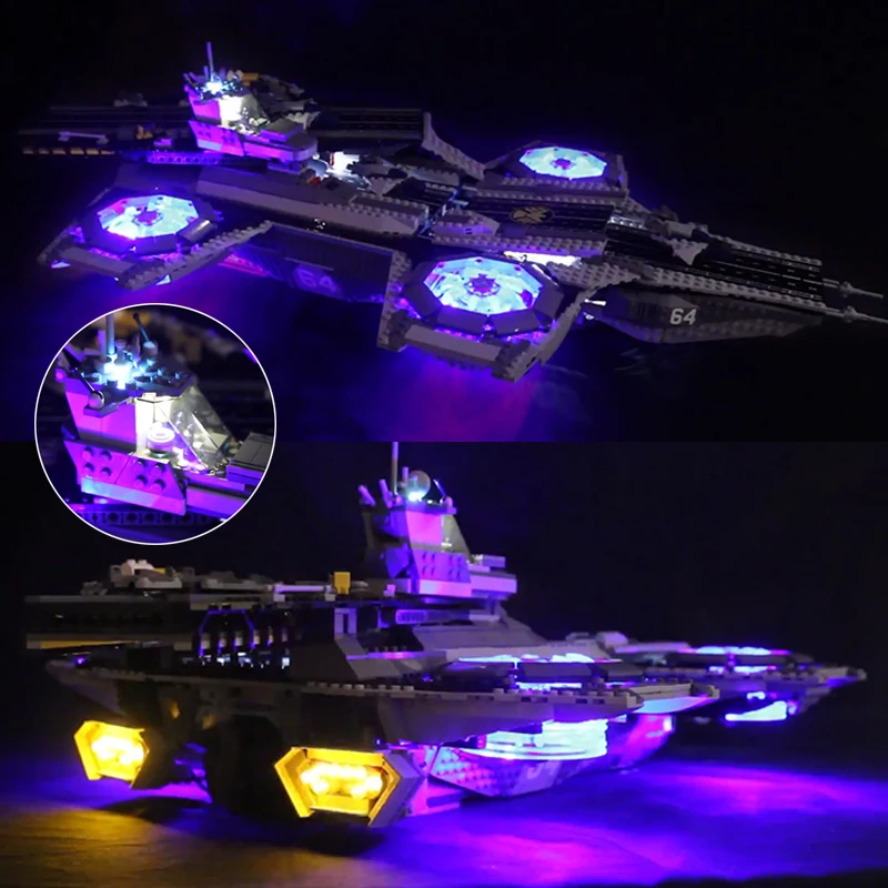Набор светодиодных ламп для лего 76042 супергероев Helicarrier совместимы с 07043