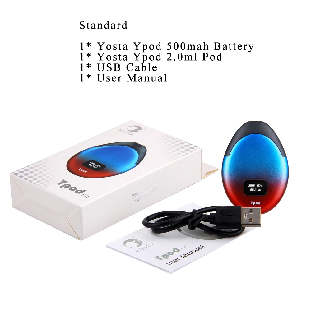 Новейшая электронная сигарета Pod fit CBD Oil YOSTA Ypod Kit 500 мАч с 2 0 мл многоразового