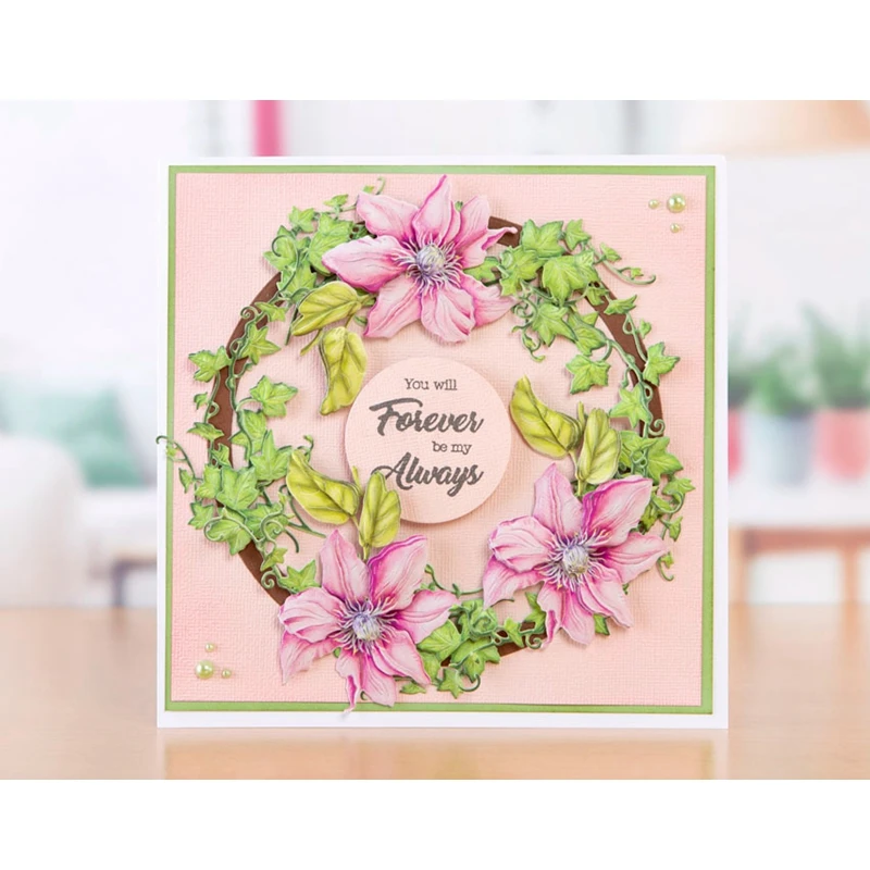 Обруч ветви цветок резки штампы DIY Скрапбукинг Фотоальбом тиснение для