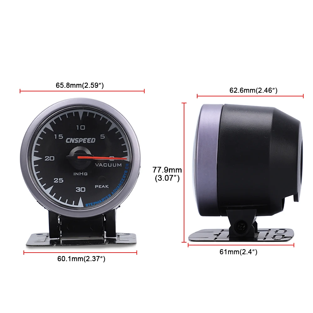 Автомобильный вакуумный манометр CNSPEED Универсальный измеритель давления 0 30 PSI 7
