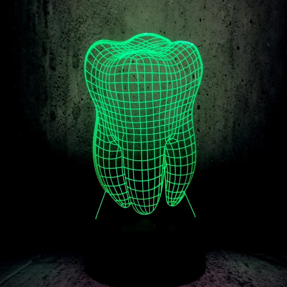 3D зуб зубы светодиодный USB лампа атмосфера ночник rgb цветная спальня настольная лампа Декор хорошие друзья творческие подарки Лава