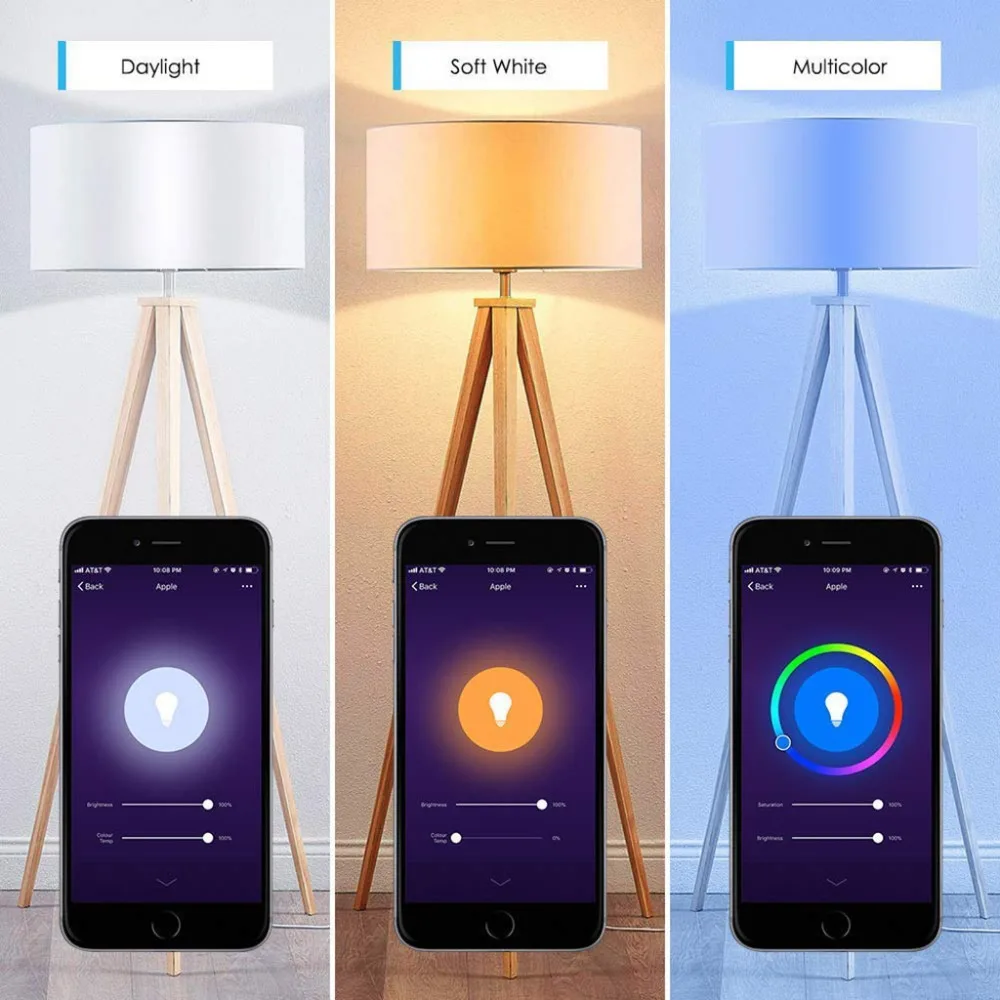 HIPERDEAL Wifi Смарт Стекло модели винт E27 лампа для Amazon Alexa/Google домашнее приложение