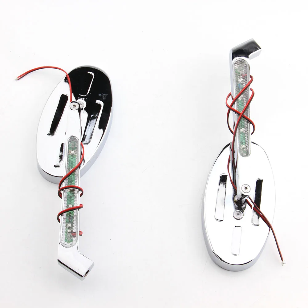 Мотоциклетные СВЕТОДИОДНЫЕ ПОВОРОТНЫЕ сигналы боковое зеркало заднего вида для