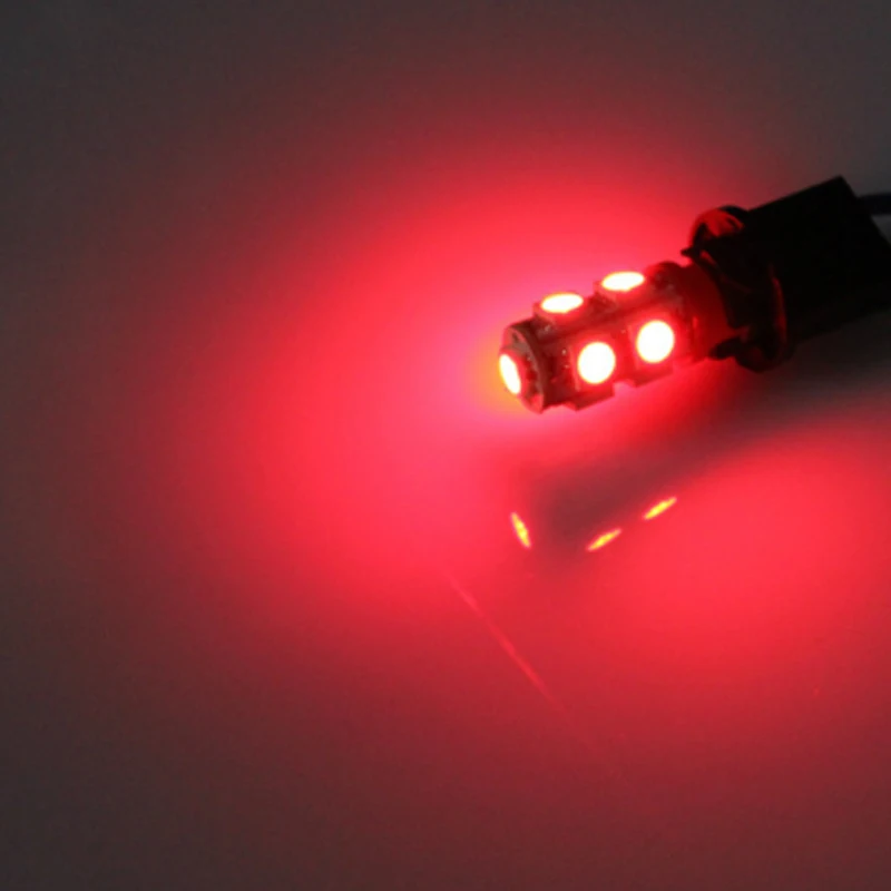 100X Автомобильные светодиодные лампы BA9S T4W 5050 LED 9 SMD номерные знаки индикатор