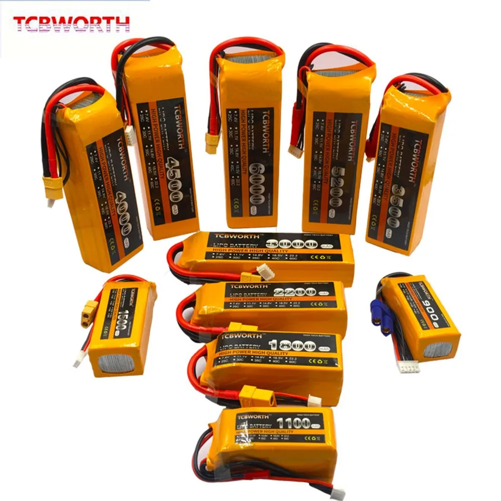 5S RC игрушки LiPo батарея 5S 18,5 V 1100mAh 1300mAh 1500mAh 1800mAh 2200mAh 2600mAh 25C 35C 60C для радиоуправляемый самолет, Квадрокоптер, лодка, автомобиль LiPo