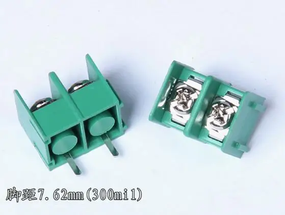 Бесплатная Доставка 10 шт. kf7.62mm 2 P 20A 300 В 7.62 мм шаг разъем PCB Разъем 2Pin| |