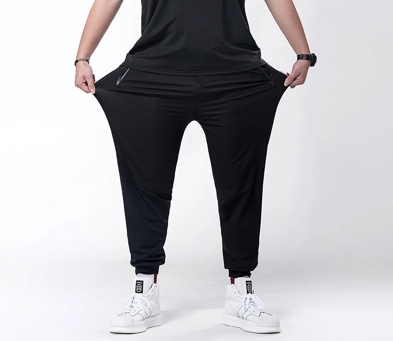 Новые эластичные штаны для фитнеса размера плюс 7xl 6xl 5xl 4xl с золотыми медалями, Стрейчевые хлопковые мужские штаны для тренажерного зала